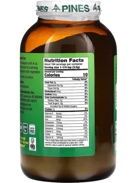PINES Wheat Grass, Wheat Grass Powder, 24 oz