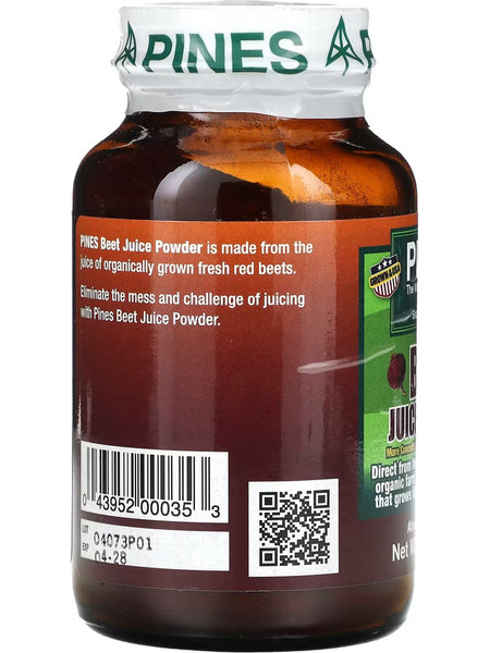 PINES Wheat Grass, Organic Beet Juice Powder, 5 oz