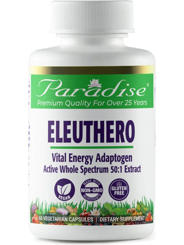 Paradise Herbs, Eleuthero, 60 vegetarian capsules