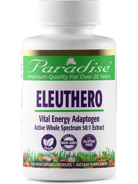 Paradise Herbs, Eleuthero, 120 vegetarian capsules