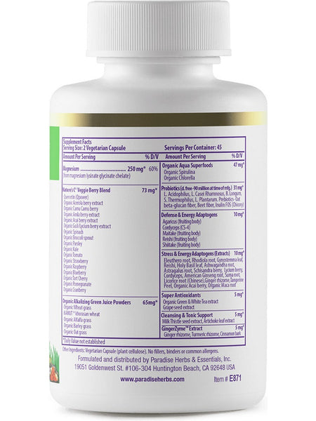 Paradise Herbs, Earth's Blend, Magnesium, 250mg, 90 vegetarian capsules