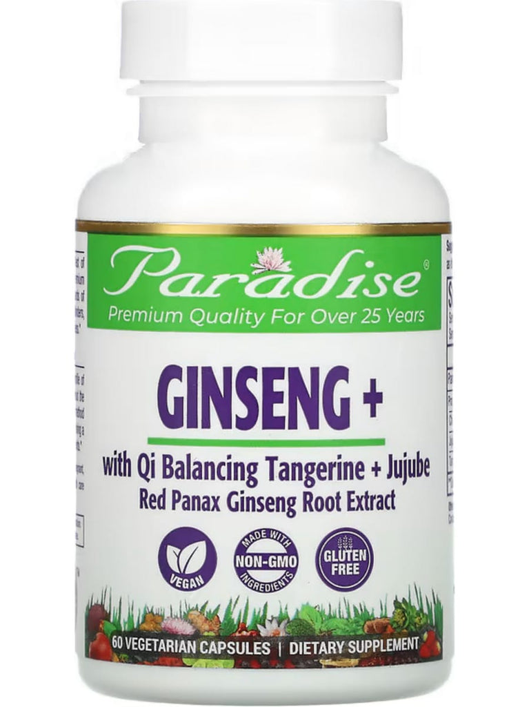 Paradise Herbs, Ginseng +, 60 vegetarian capsules