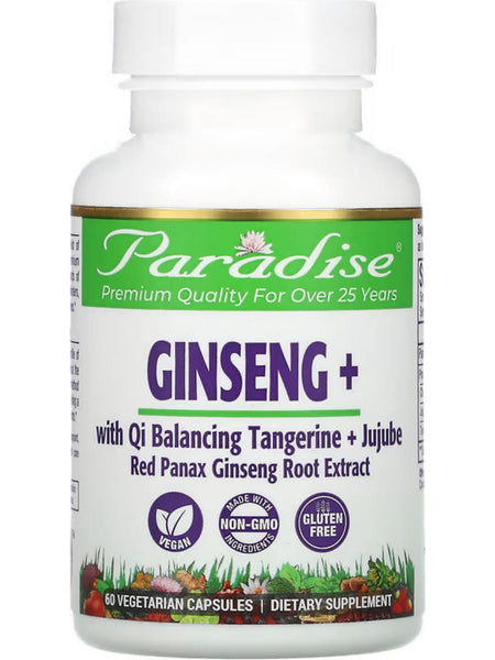 Paradise Herbs, Ginseng +, 60 vegetarian capsules