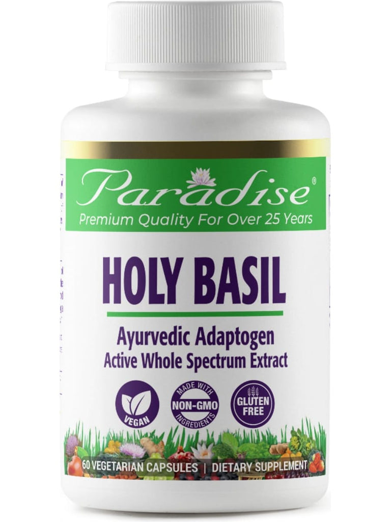 Paradise Herbs, Holy Basil, Organic, 60 vegetarian capsules