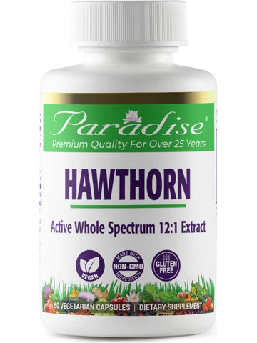 Paradise Herbs, Hawthorn, 60 vegetarian capsules