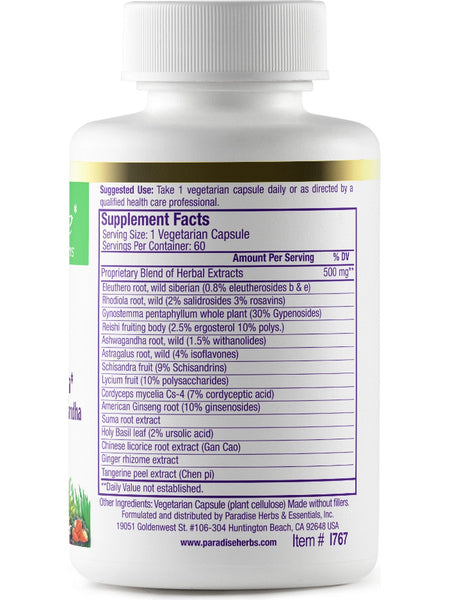 Paradise Herbs, Imperial, Adaptogen, 60 vegetarian capsules