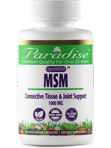 Paradise Herbs, OptiMSM MSM, 1000mg, 180 vegetarian capsules