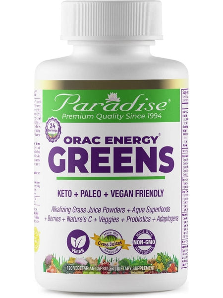 Paradise Herbs, ORAC Energy Greens , 120 vegetarian capsules