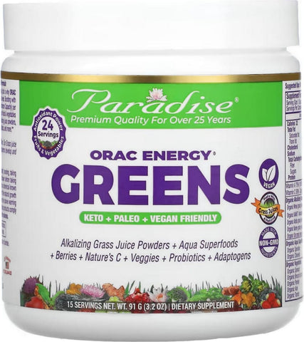Paradise Herbs, ORAC Energy Greens, 91g (3.2 oz), 15 serving