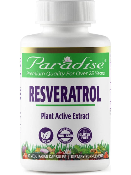 Paradise Herbs, Resveratrol, 60 vegetarian capsules