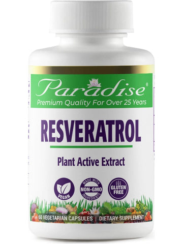 Paradise Herbs, Resveratrol, 60 vegetarian capsules