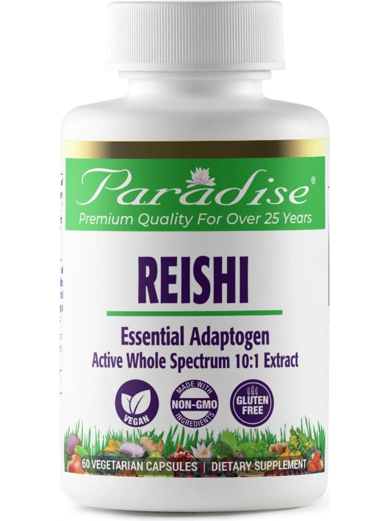 Paradise Herbs, Reishi, 60 vegetarian capsules