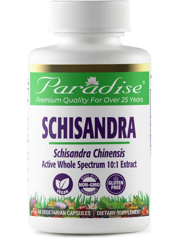 Paradise Herbs, Schisandra, 60 vegetarian capsules