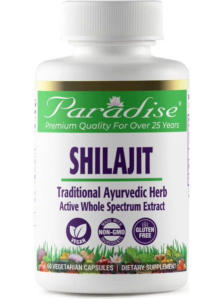 Paradise Herbs, Shilajit, 60 vegetarian capsules