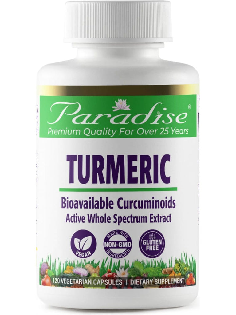 Paradise Herbs, Turmeric, Organic, 120 vegetarian capsules