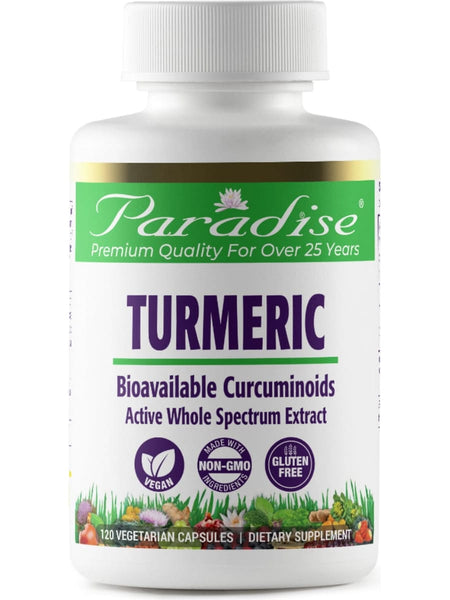 Paradise Herbs, Turmeric, Organic, 120 vegetarian capsules