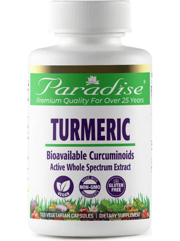 Paradise Herbs, Turmeric, Organic, 120 vegetarian capsules