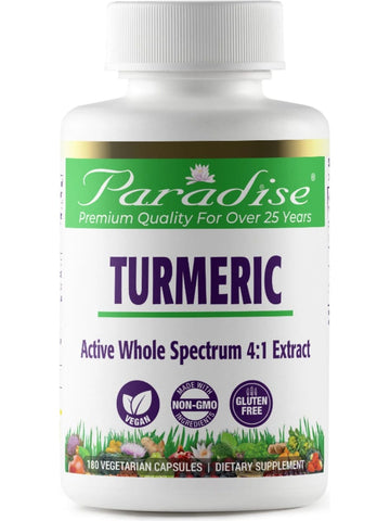 Paradise Herbs, Turmeric, Organic, 180 vegetarian capsules