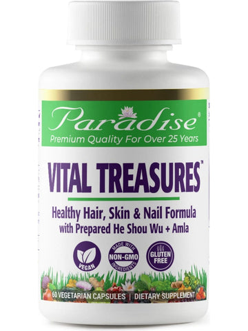 Paradise Herbs, Vital Treasures, 600mg, 60 vegetarian capsules