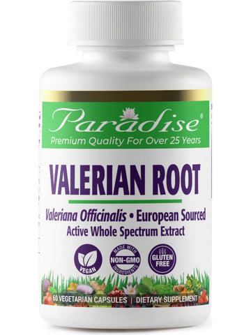 Paradise Herbs, Valerian Root, 60 vegetarian capsules