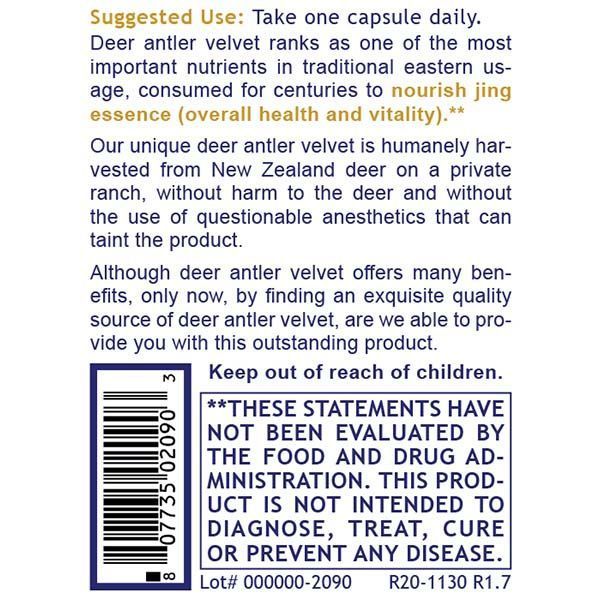 Premier Research Labs, NZ-Red Velvet Deer Antler, 30 Plant-Source Capsules