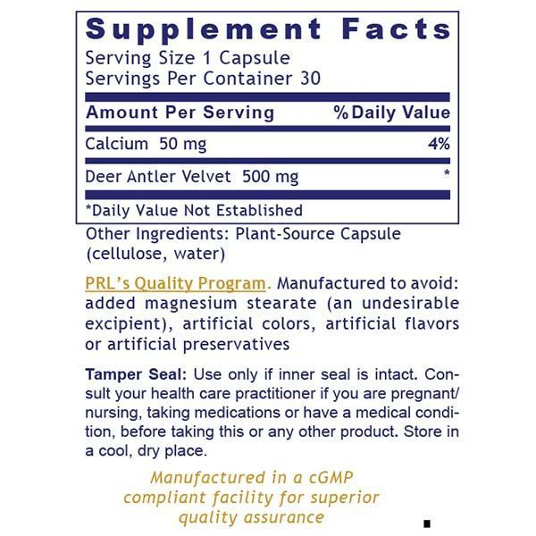 Premier Research Labs, NZ-Red Velvet Deer Antler, 30 Plant-Source Capsules