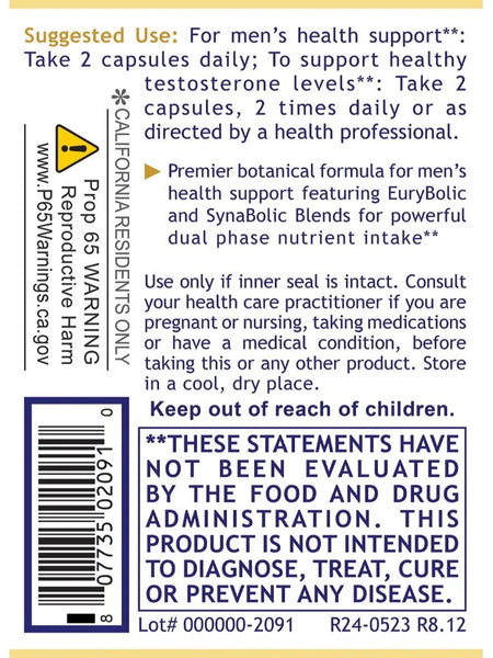 Premier Research Labs, Mens Performance Edge, 60 Plant-Source Capsules