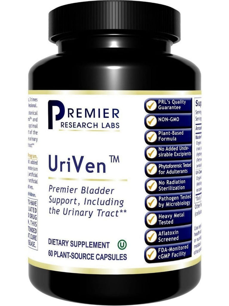 Premier Research Labs, UriVen, 60 Plant-Source Capsules