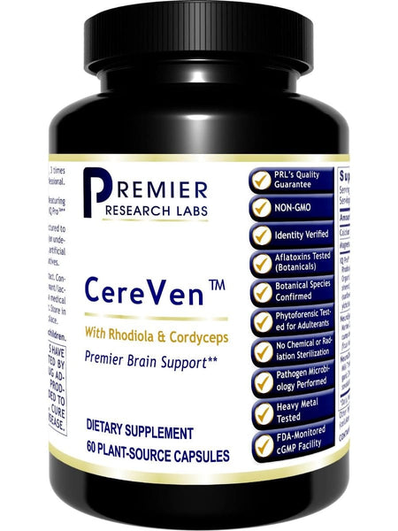 Premier Research Labs, CereVen, 60 Plant-Source Capsules
