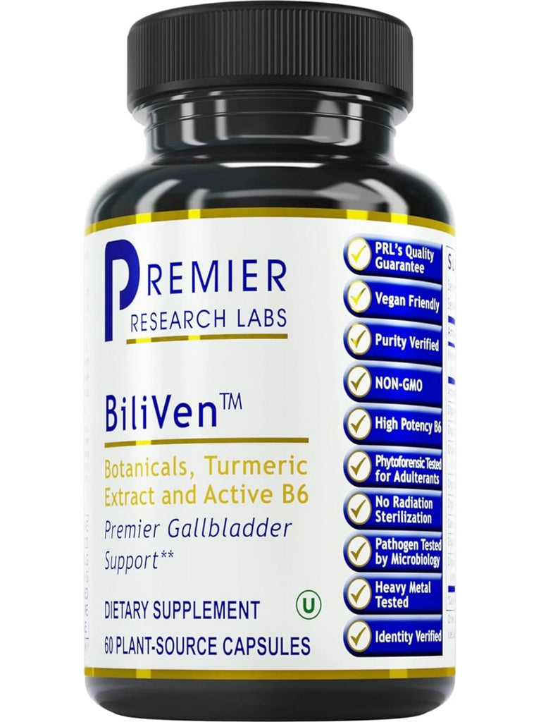 Premier Research Labs, BiliVen, 60 Plant-Source Capsules