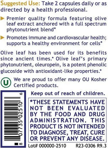Premier Research Labs, Olive Leaf Immune, 60 Plant-Source Capsules