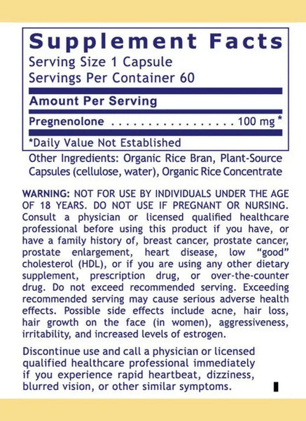 Premier Research Labs, Premier Pregnenolone, 60 Vegetarian Capsules