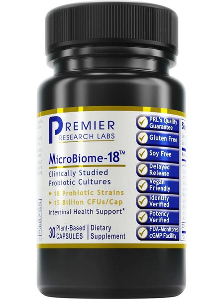 Premier Research Labs, MicroBiome-18, 30 Vegetarian Capsules