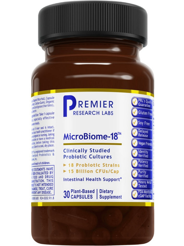Premier Research Labs, MicroBiome-18, 30 Plant-Based Capsules