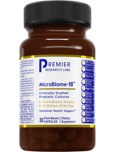 Premier Research Labs, MicroBiome-18, 30 Plant-Based Capsules