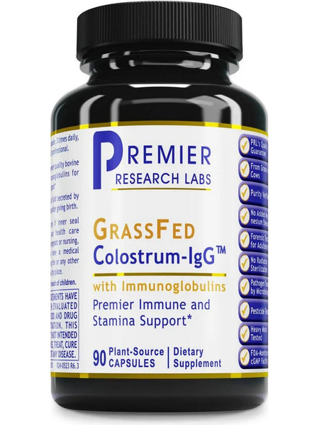 Premier Research Labs, Colostrum-IgG, 90 Plant-Source Capsules