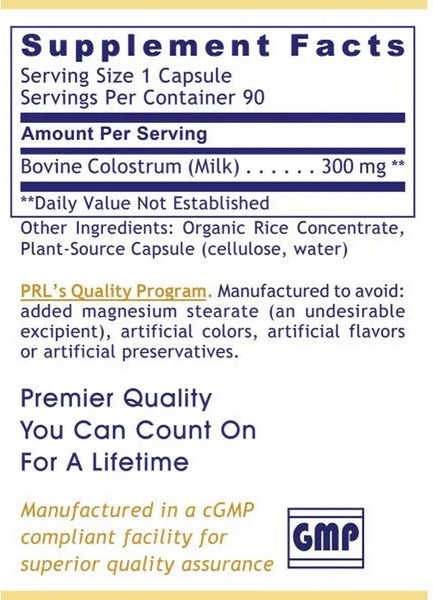 Premier Research Labs, Colostrum-IgG, 90 Plant-Source Capsules