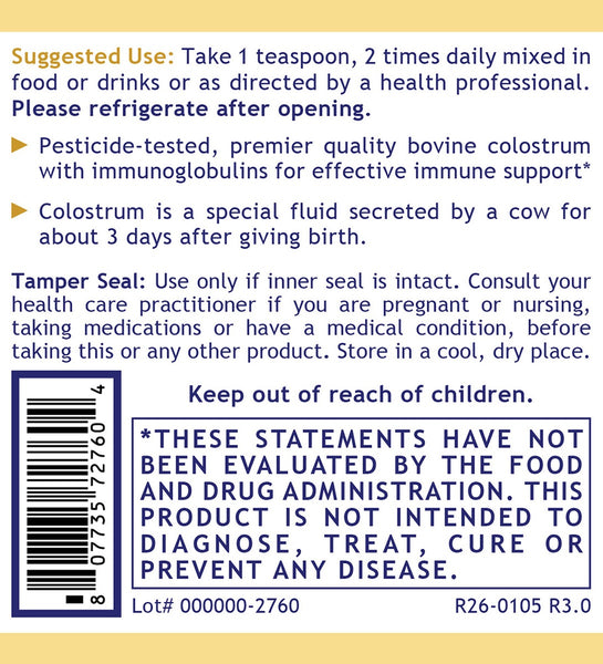 Premier Research Labs, Colostrum IgG, 4 oz