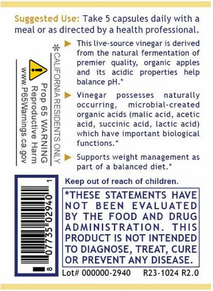 Premier Research Labs, Premier Apple Cider Vinegar, 120 Plant-Source Capsules