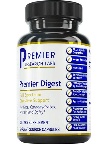 Premier Research Labs, Premier Digest, 60 Plant-Source Capsules