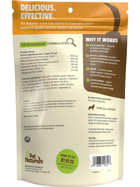 Pet Naturals, Hip + Joint Pro For Dogs, 60 chews