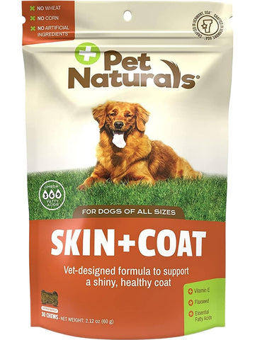 Pet Naturals, Skin + Coat for Dogs, 30 chews