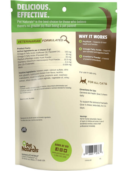Pet Naturals, Hairball for Cats, 160 chews