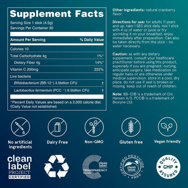 Puori, SB3 - Probiotics & Prebiotics, 30 Sachets