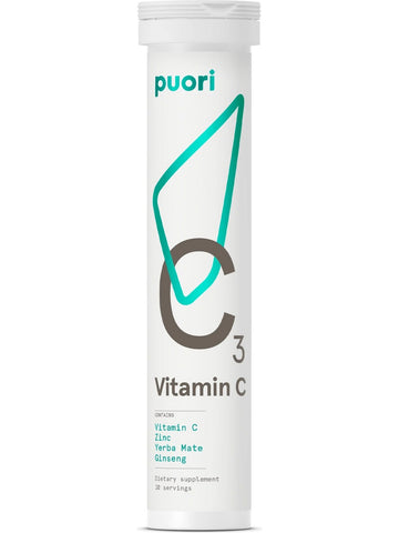 Puori, C3 - Vitamin C Effervescent, 20 Tablets