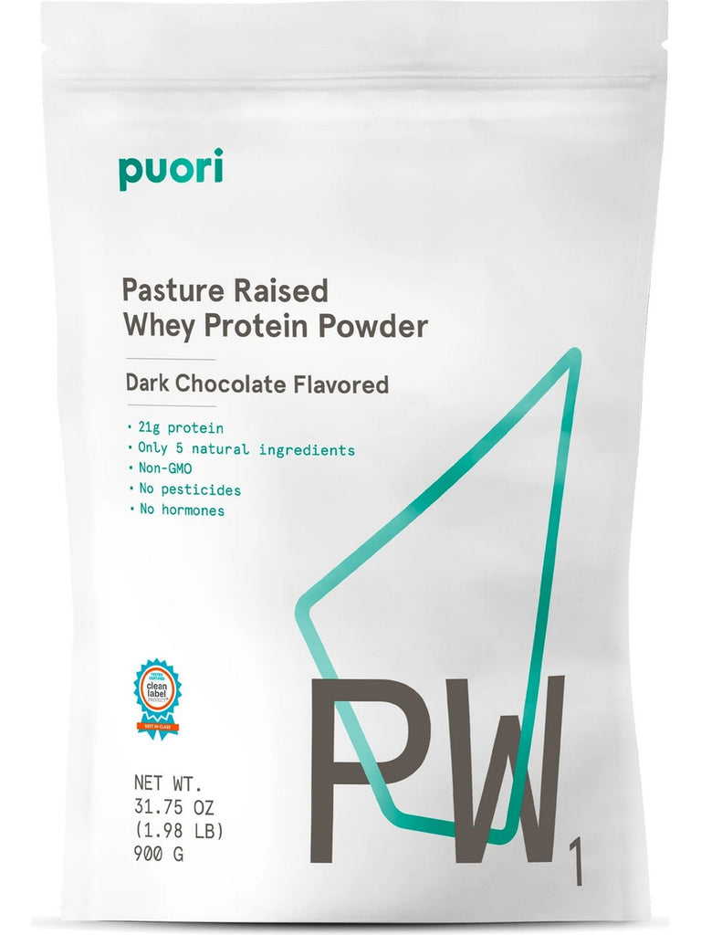 Puori, PW1- Whey Protein, Dark Chocolate, 900 g