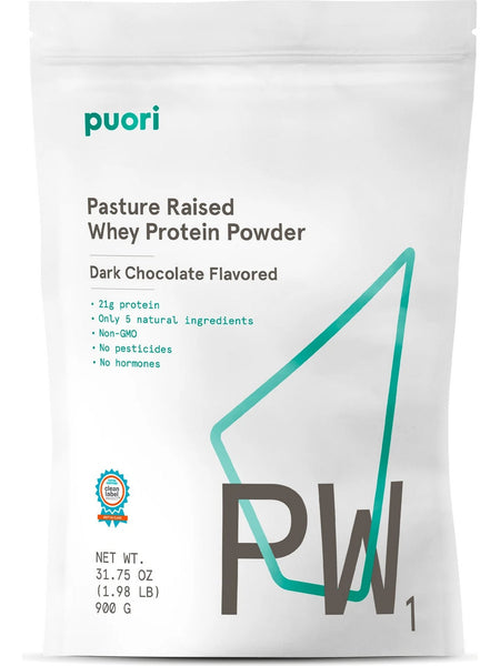 Puori, PW1- Whey Protein, Dark Chocolate, 900 g