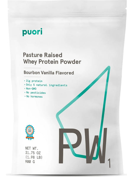 Puori, PW1 - Whey Protein, Bourbon Vanilla, 900 g