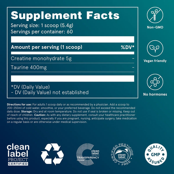 Puori, C+ - Creatine+ Performance Support, 60 Servings (300 g)