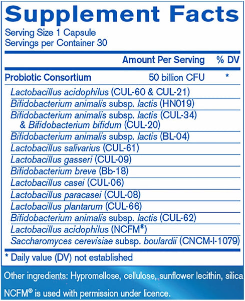 Pharmax, HLC Multistrain 50, 30 Vegetable Capsules